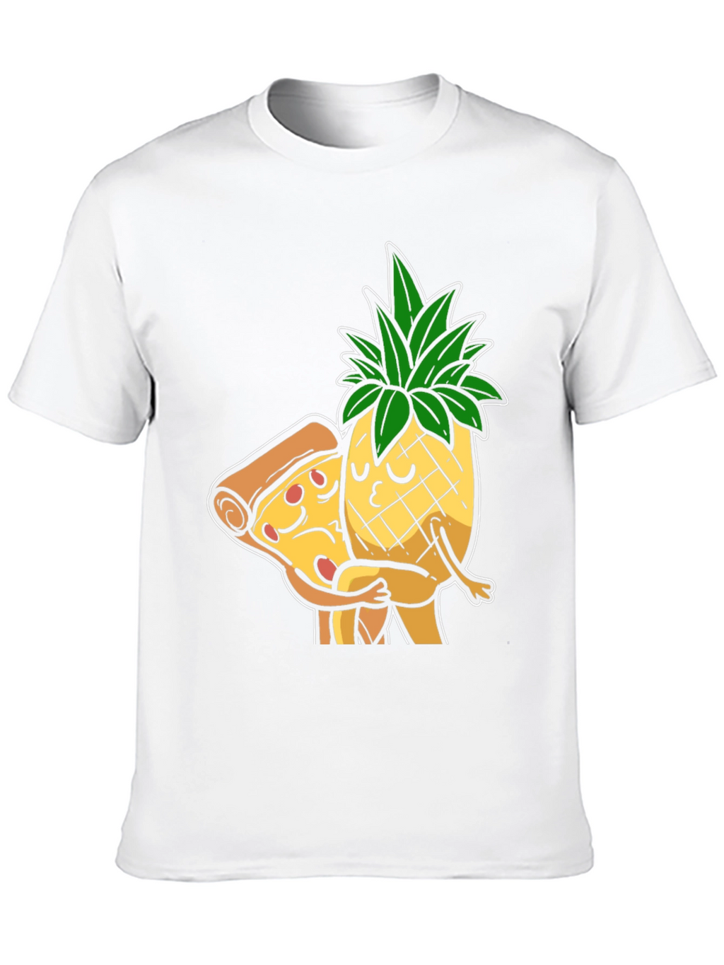 Pizza & Pineapple Hugs Graphic T-Shirt
