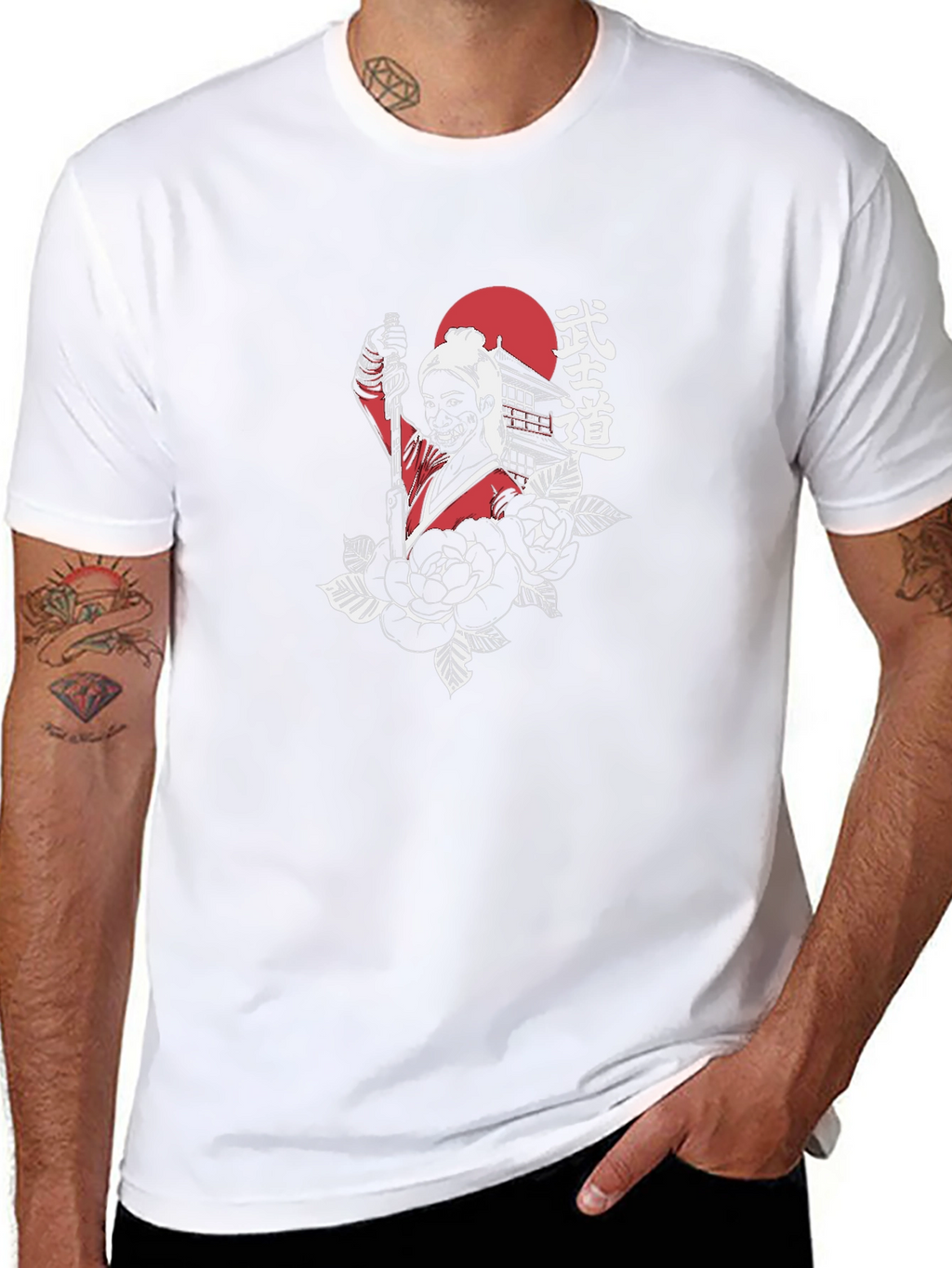 Samurai Graphic Black T-Shirt