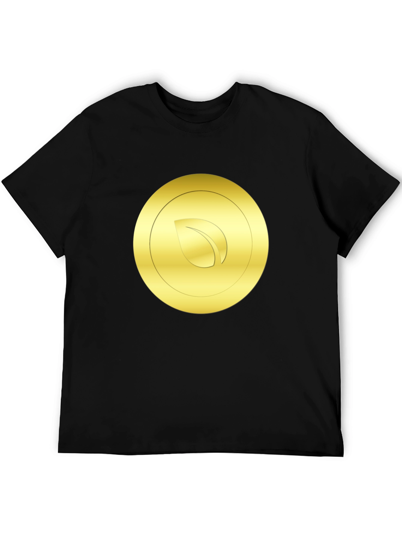 Gold Leaf Emblem Black T-Shirt