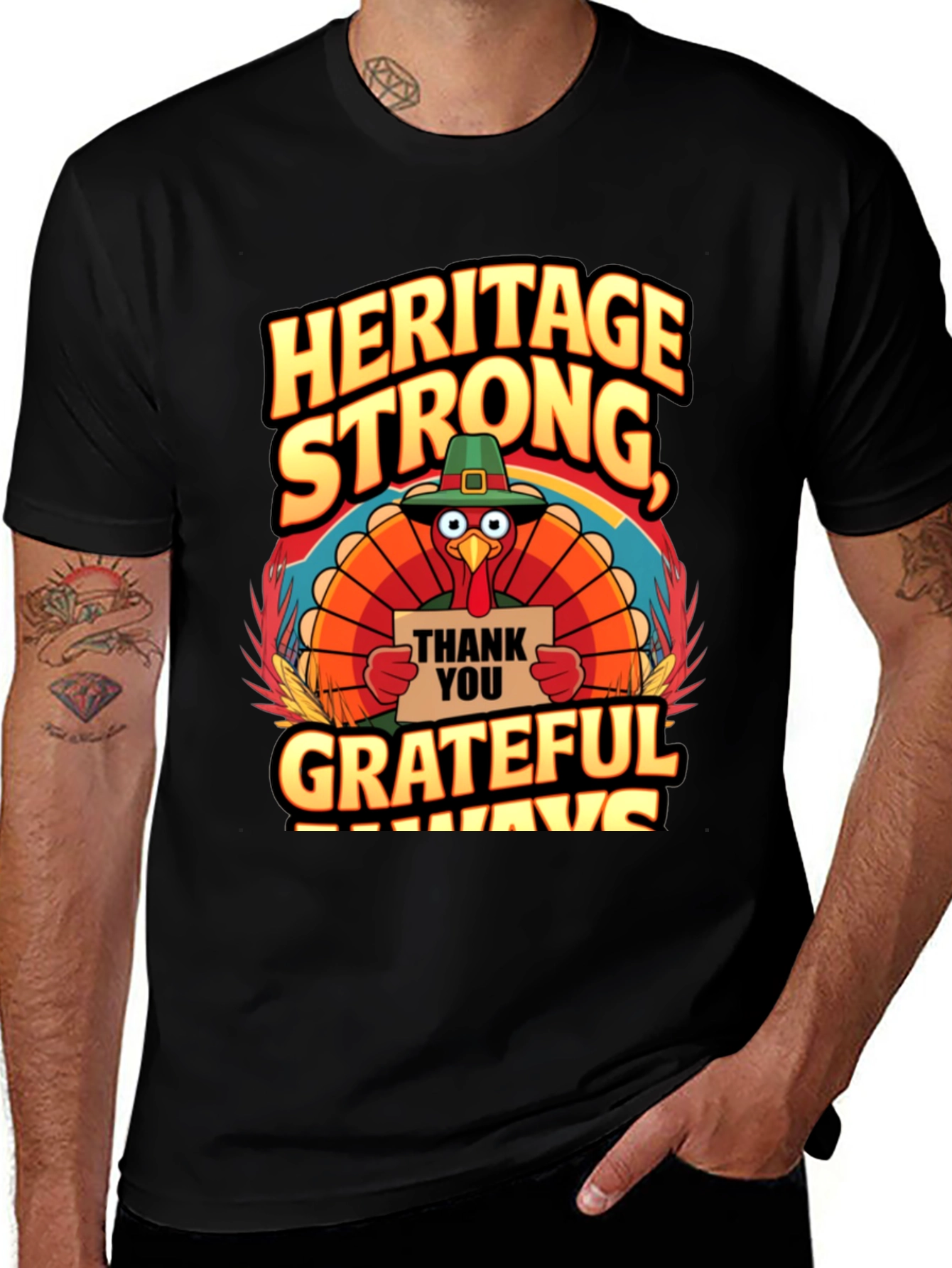 Heritage Strong Grateful Always Turkey T-Shirt