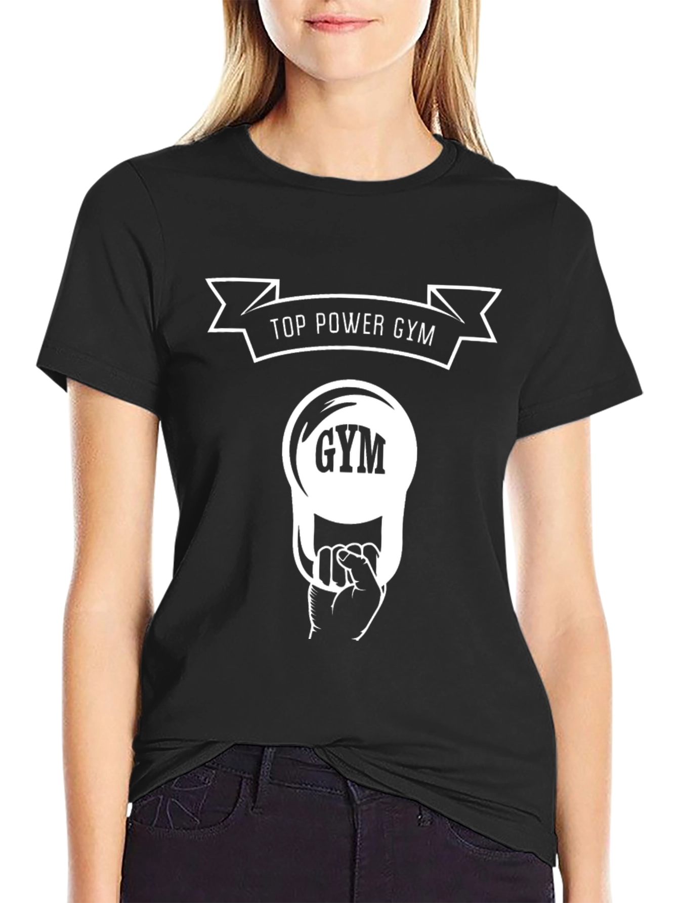 Top Power Gym Black T-Shirt