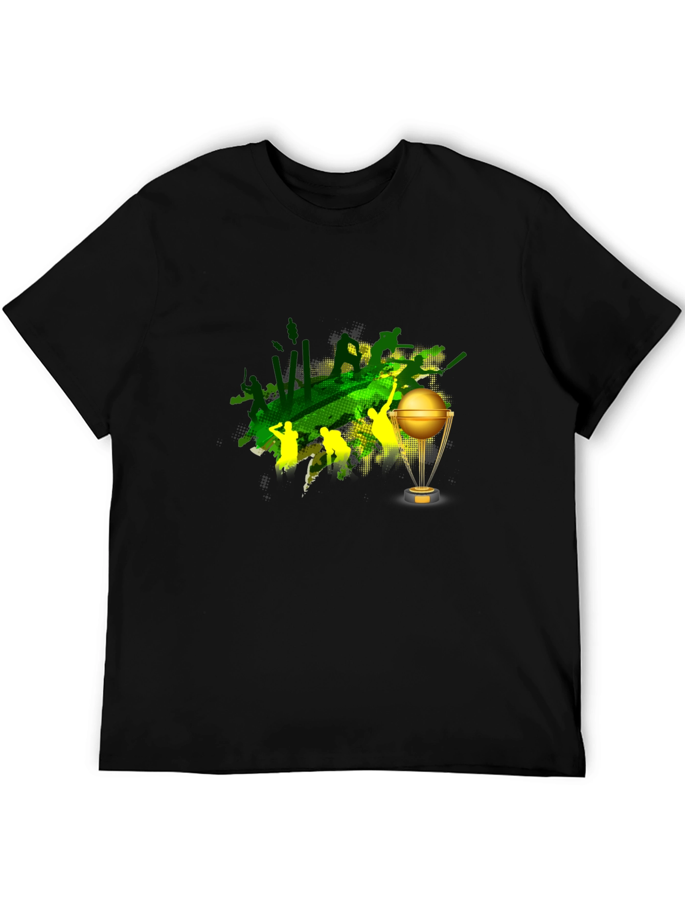 Cricket World Cup Graphic Tee - Black Cotton Blend