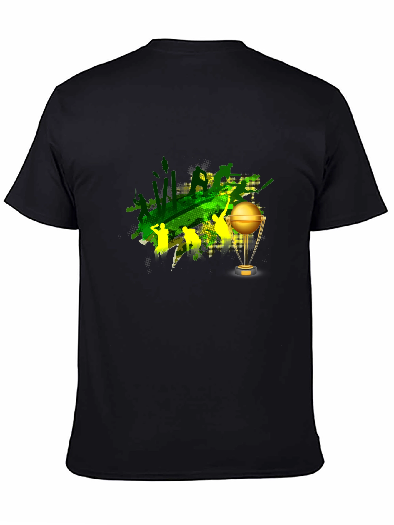 Cricket World Cup Graphic Tee - Black Cotton Blend