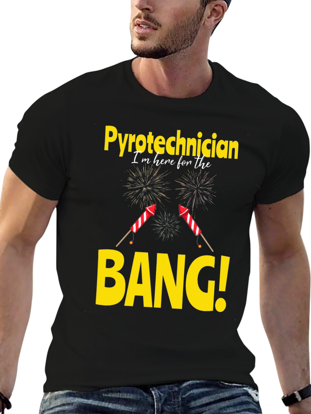 Pyrotechnician T-Shirt - Im Here For The Bang!