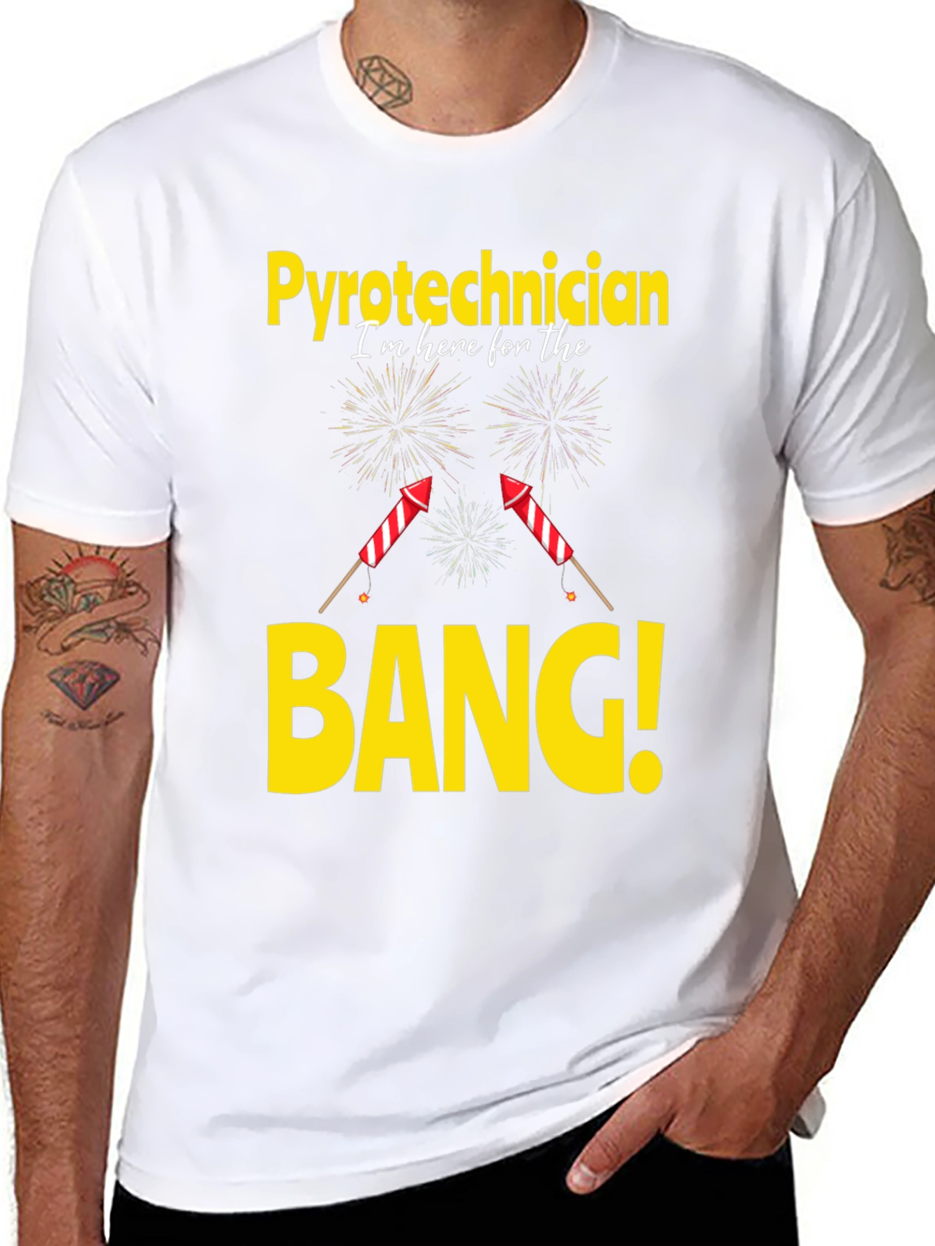 Pyrotechnician T-Shirt - Im Here For The Bang!