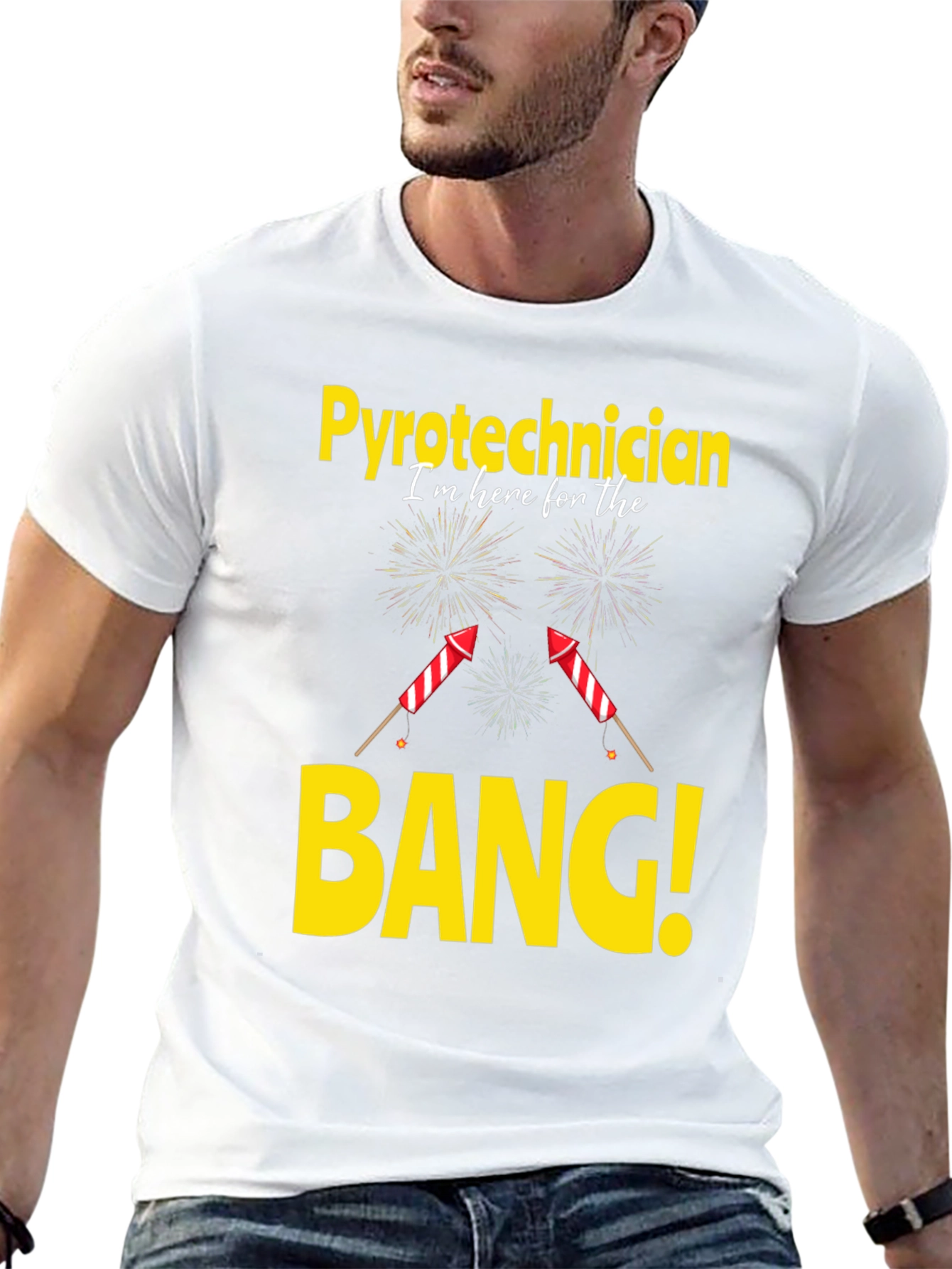 Pyrotechnician T-Shirt - Im Here For The Bang!