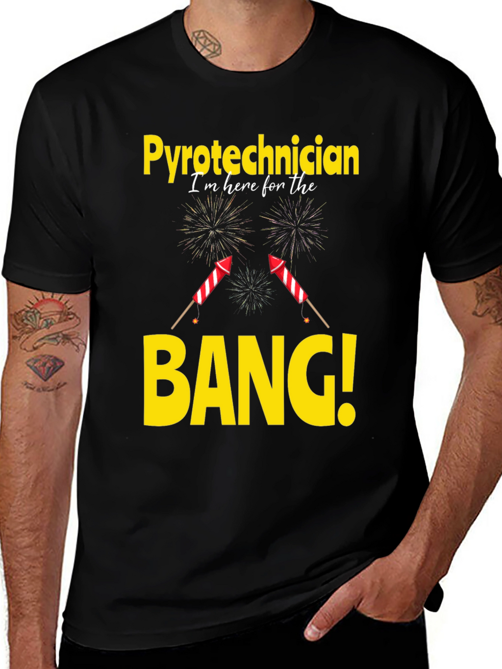 Pyrotechnician T-Shirt - Im Here For The Bang!