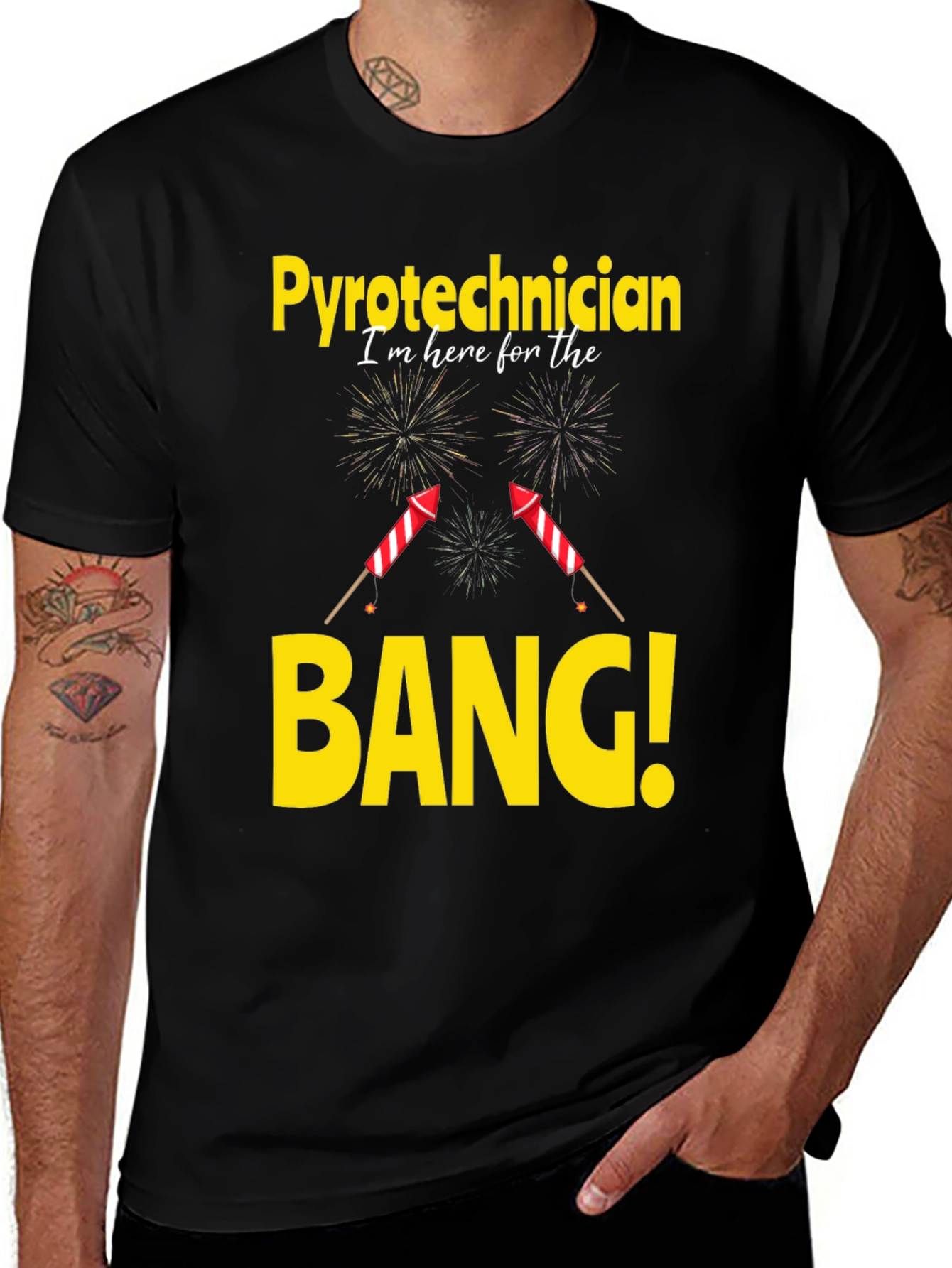 Pyrotechnician T-Shirt - Im Here For The Bang!