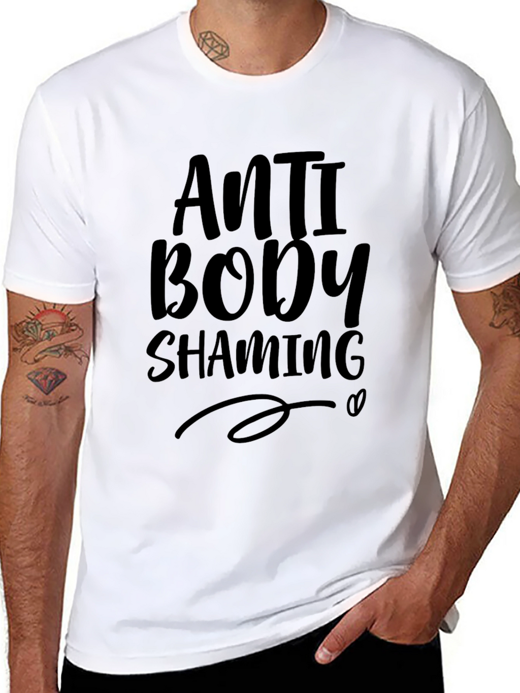 Anti Body Shaming Black T-Shirt