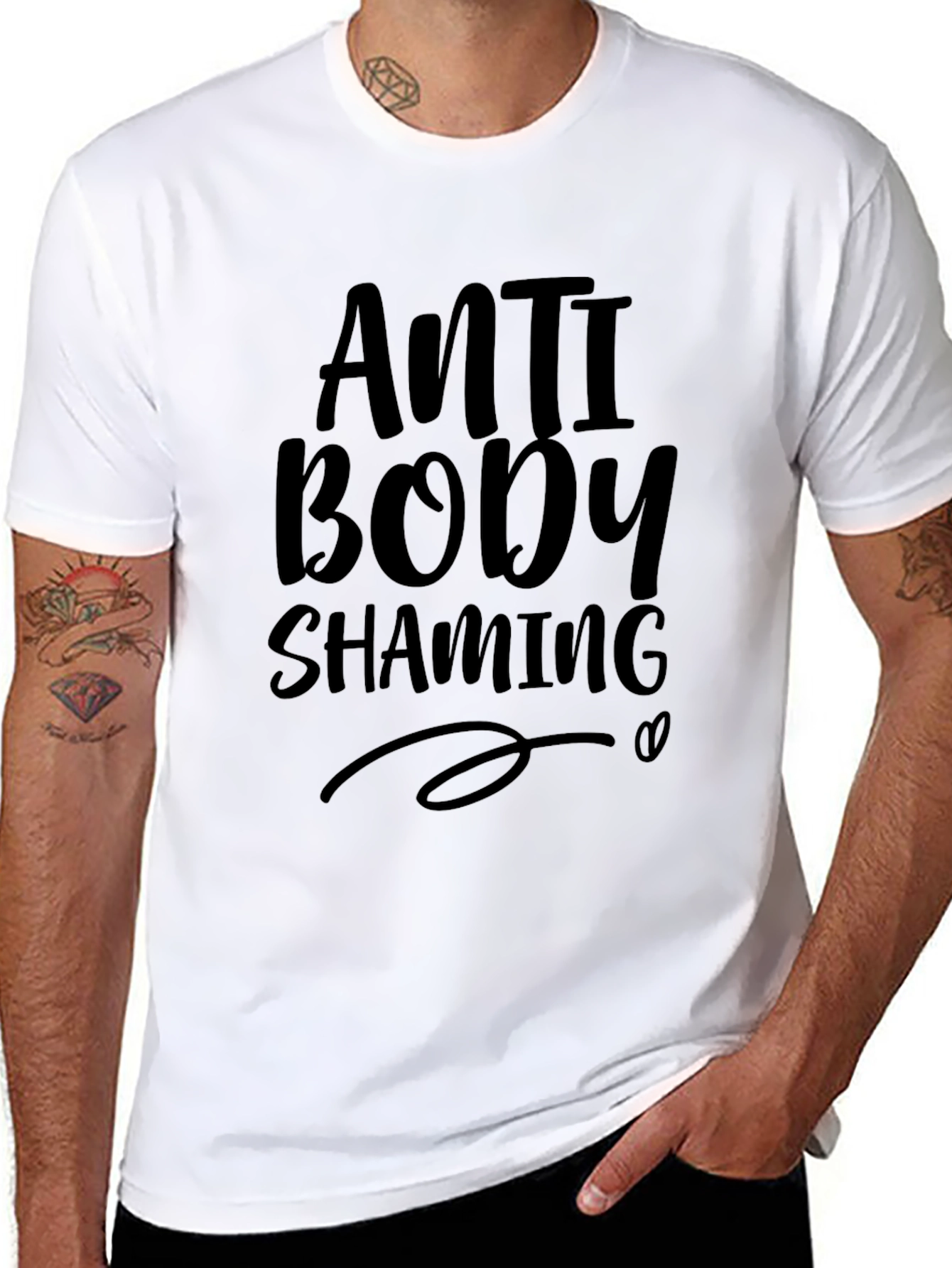 Anti Body Shaming Black T-Shirt