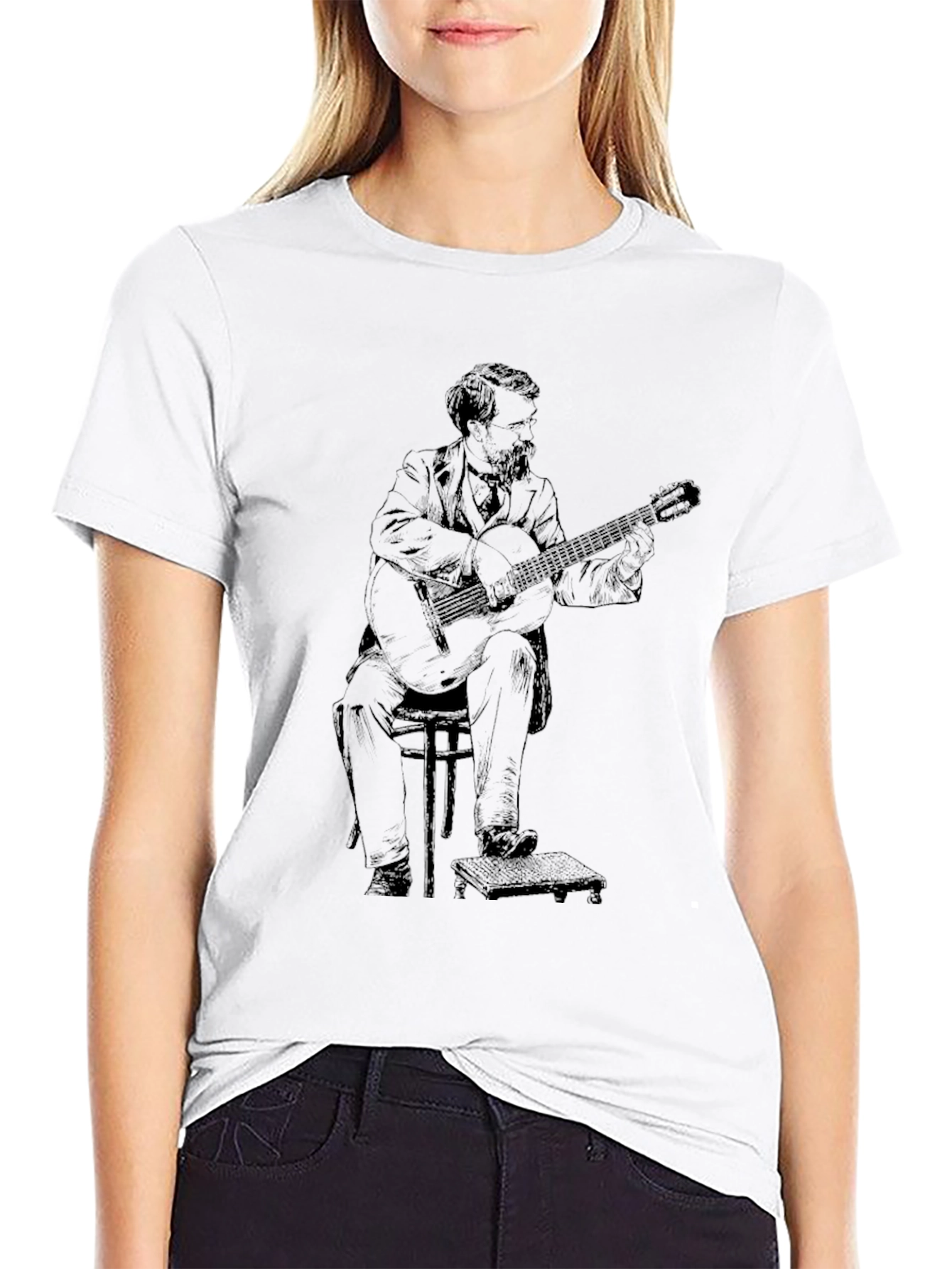 Guitarist Graphic Tee - Classic Black T-Shirt