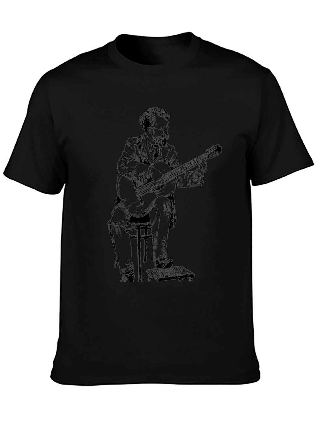 Guitarist Graphic Tee - Classic Black T-Shirt