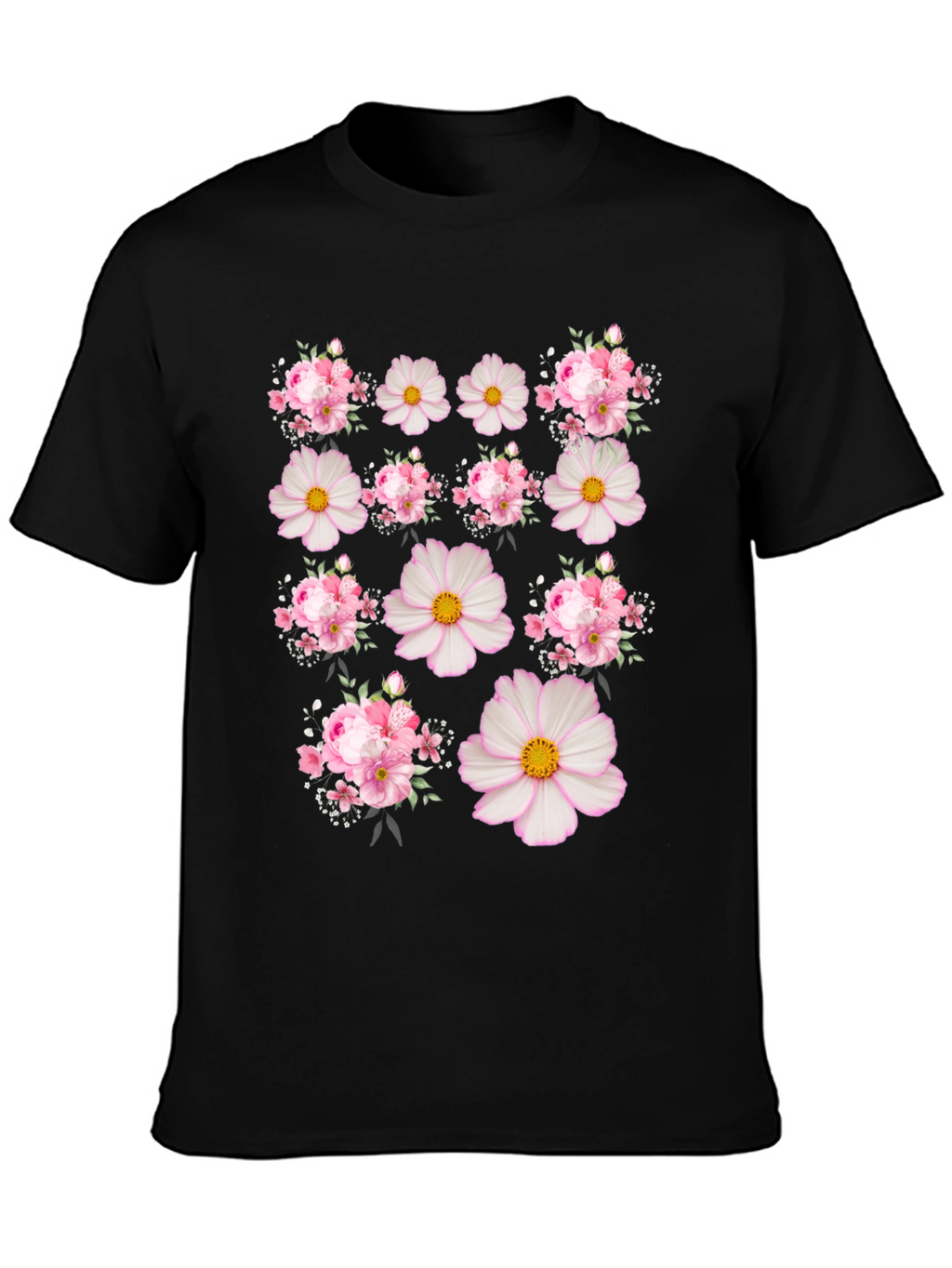Floral Print Crew Neck T-Shirt