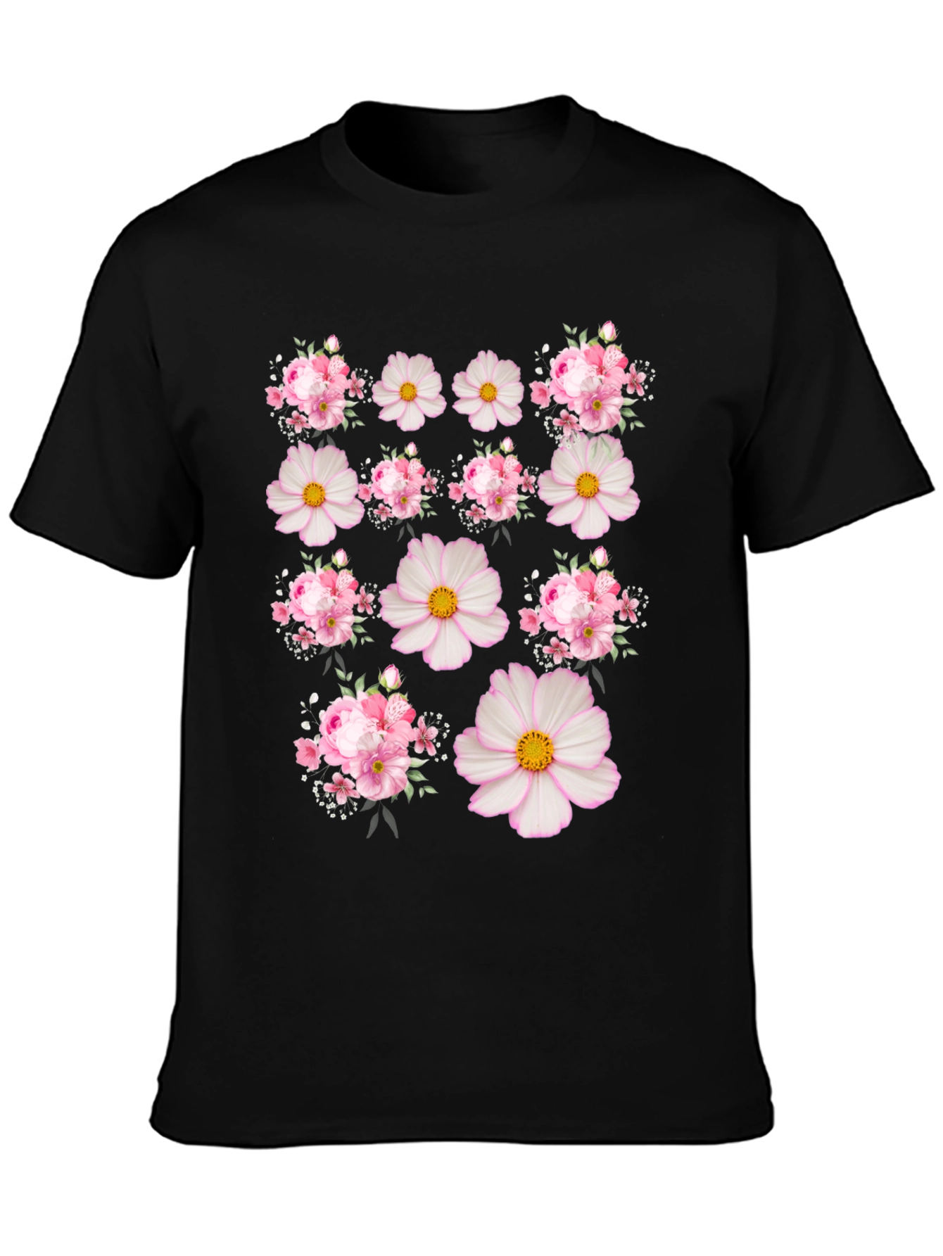Floral Print Crew Neck T-Shirt