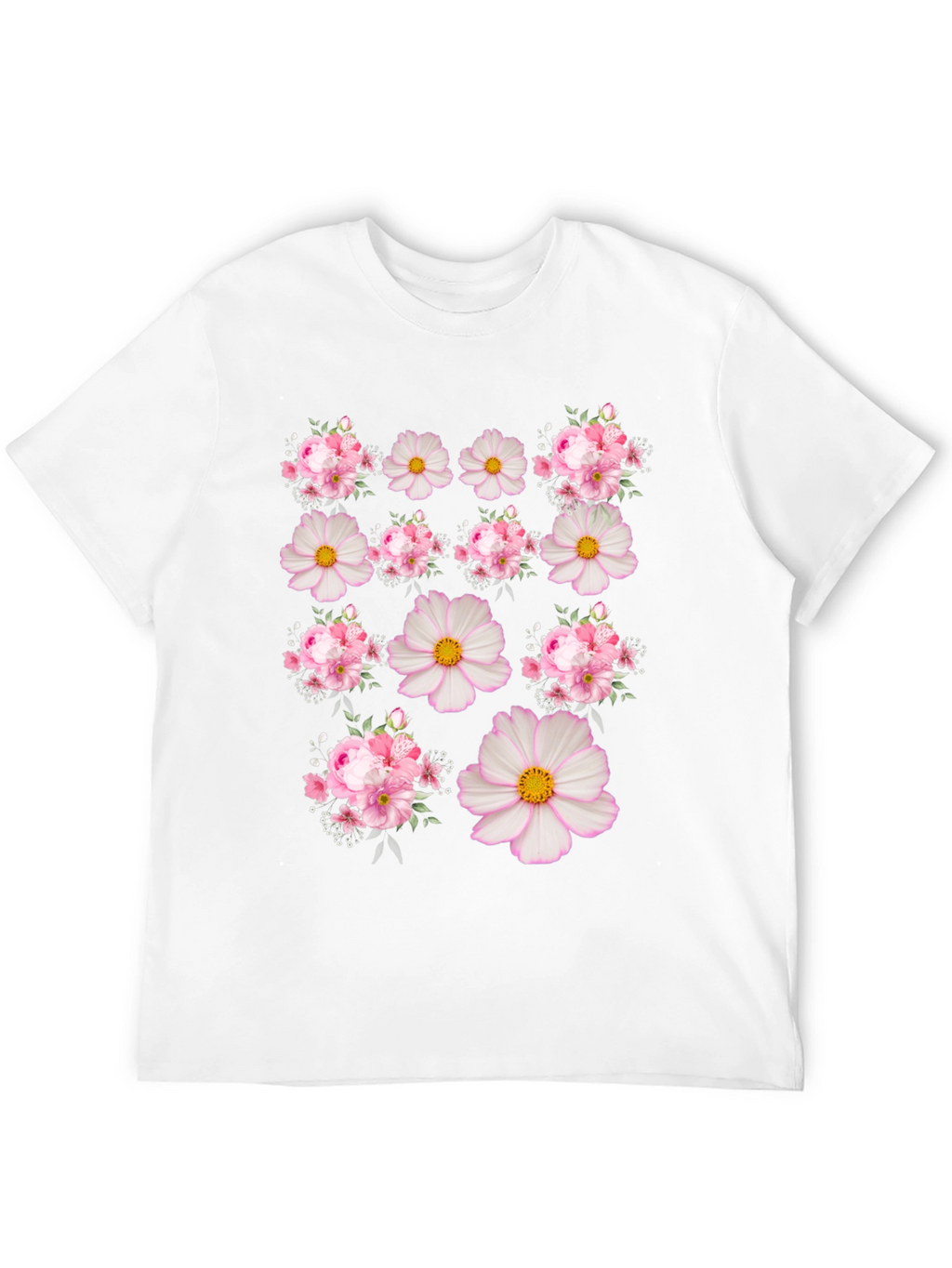 Floral Print Crew Neck T-Shirt