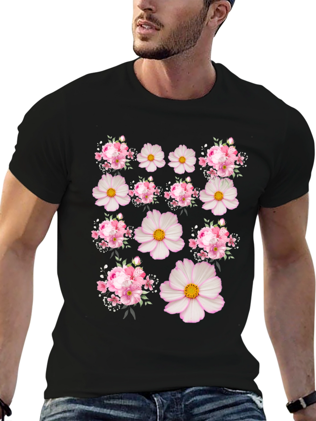 Floral Print Crew Neck T-Shirt