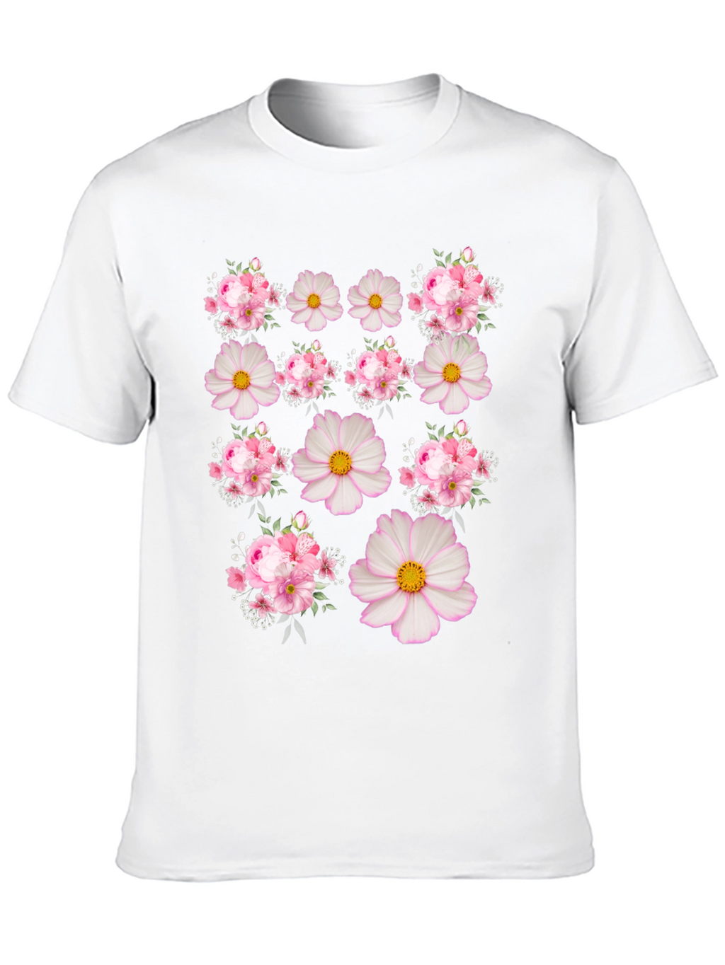 Floral Print Crew Neck T-Shirt