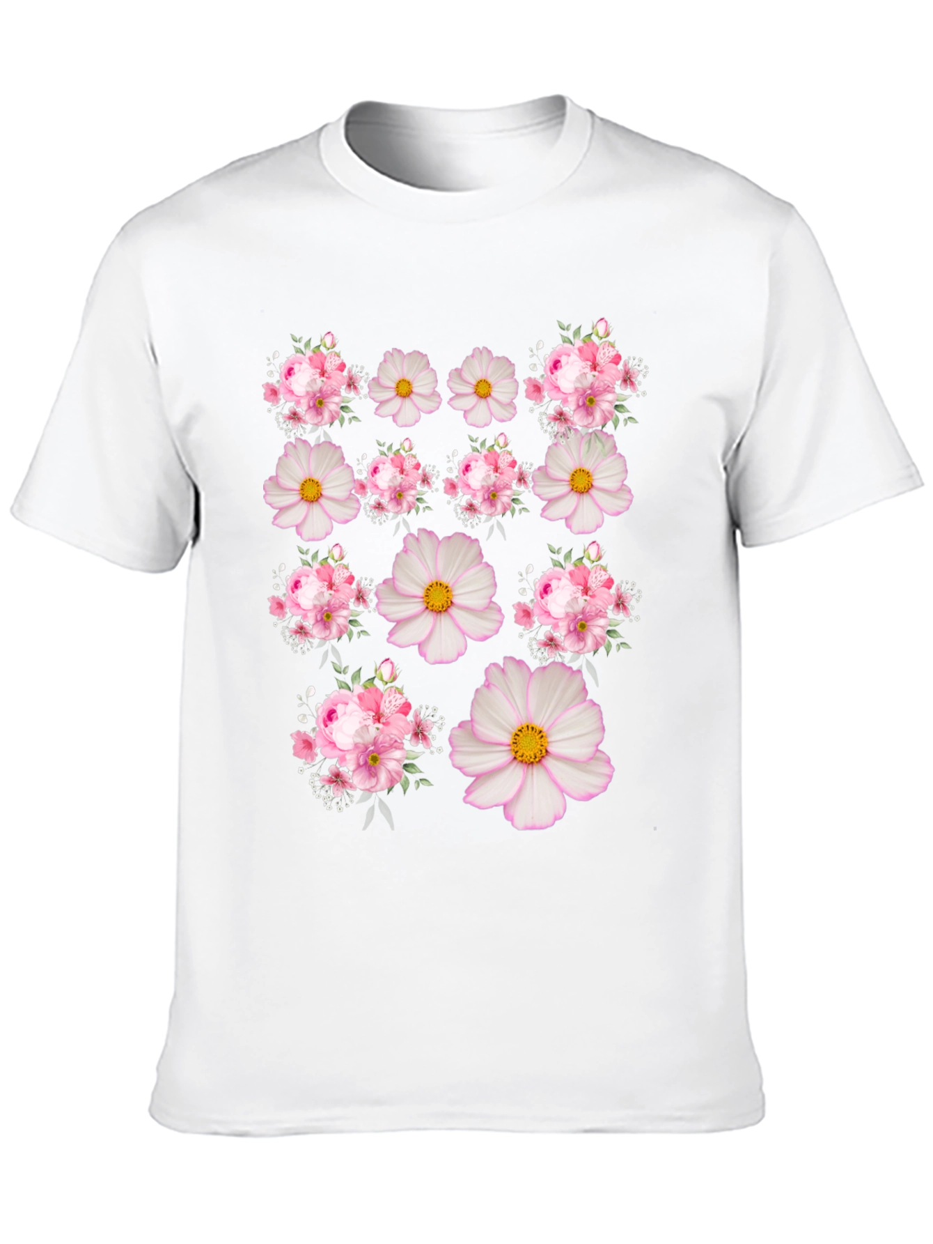 Floral Print Crew Neck T-Shirt