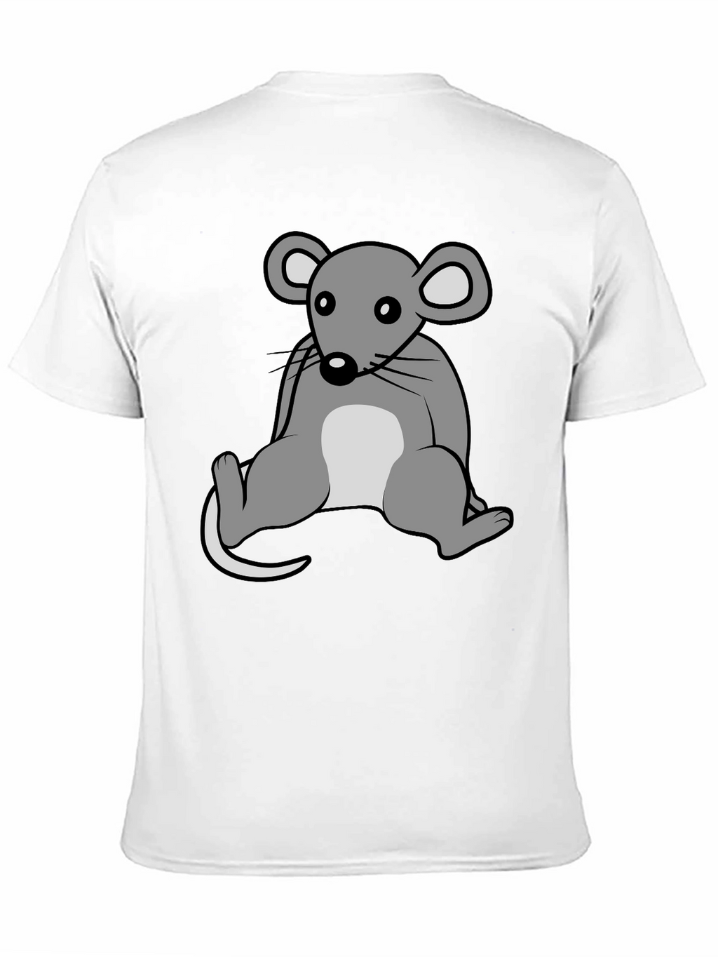 Cartoon Mouse Graphic T-Shirt - Unisex Crew Neck