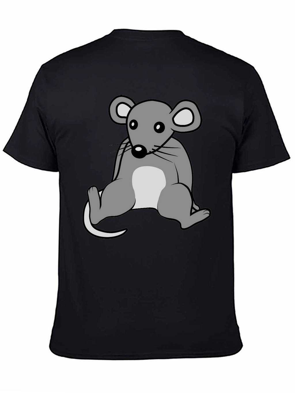 Cartoon Mouse Graphic T-Shirt - Unisex Crew Neck