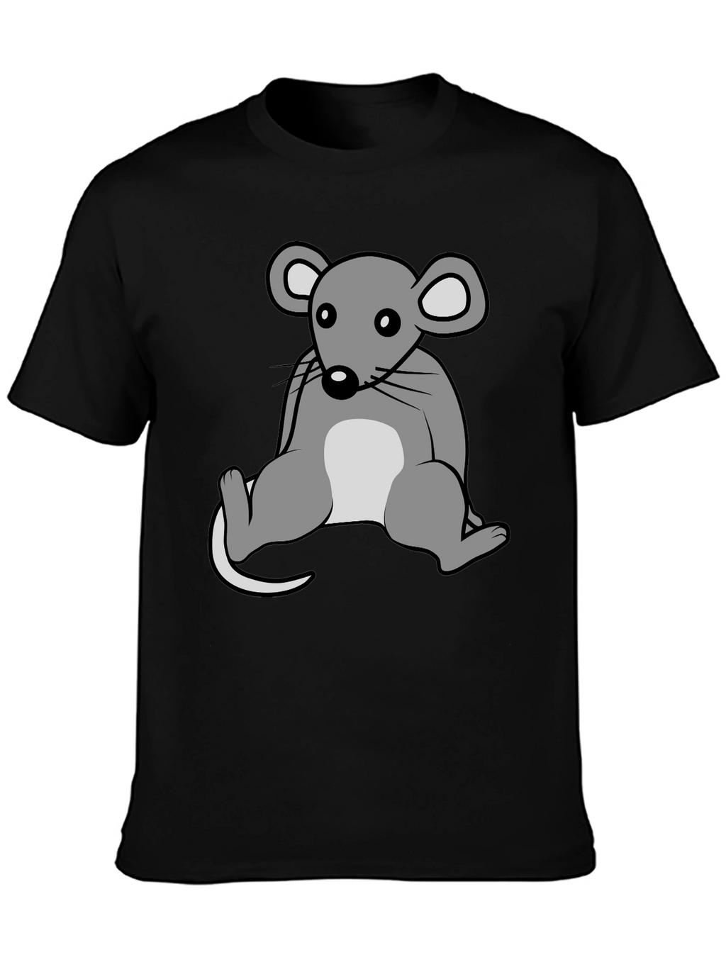 Cartoon Mouse Graphic T-Shirt - Unisex Crew Neck