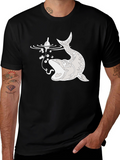 Fishing Lure Catch T-Shirt - Black Cotton