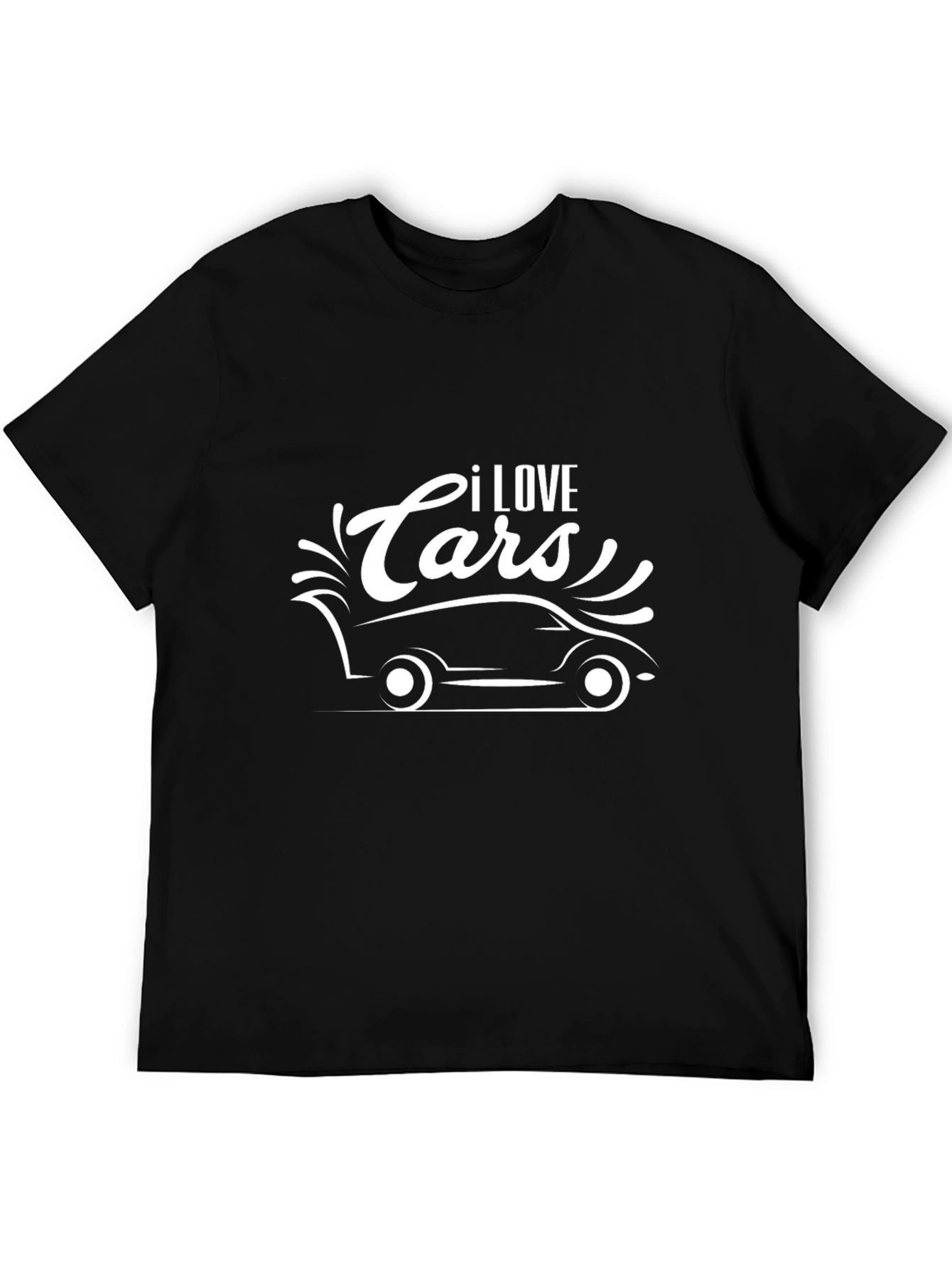 I Love Cars Graphic T-Shirt - Black