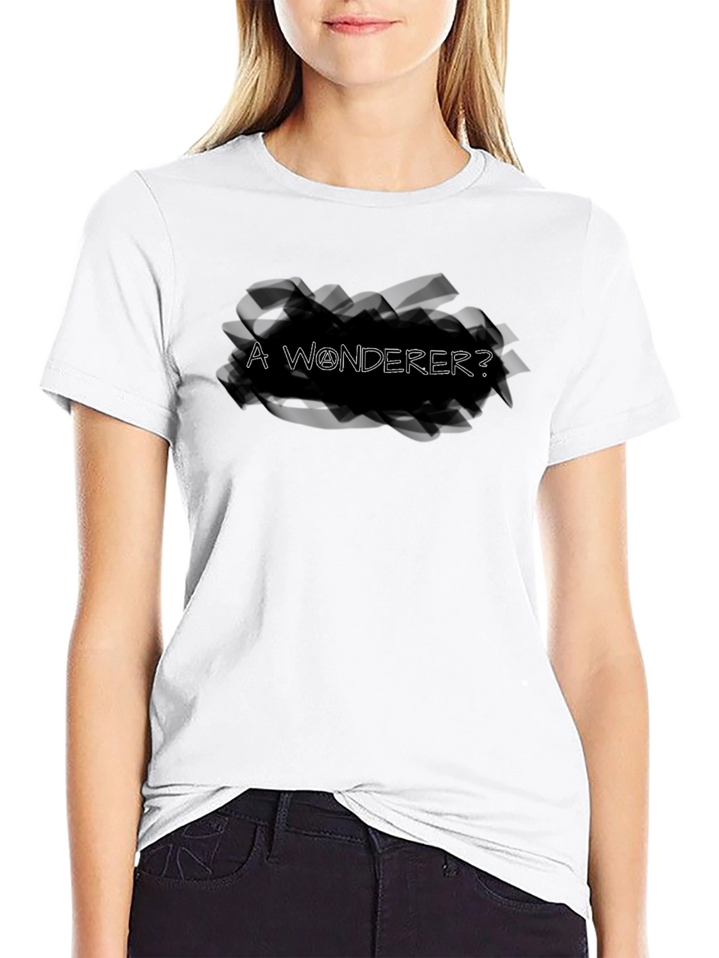 A Wonderer? Black Graphic Tee