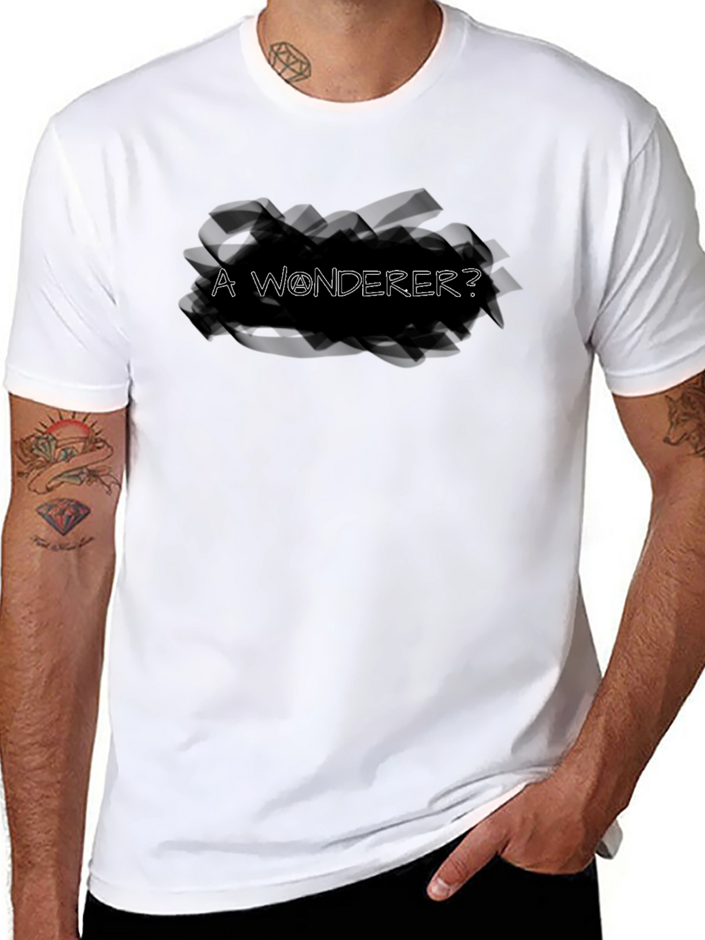 A Wonderer? Black Graphic Tee