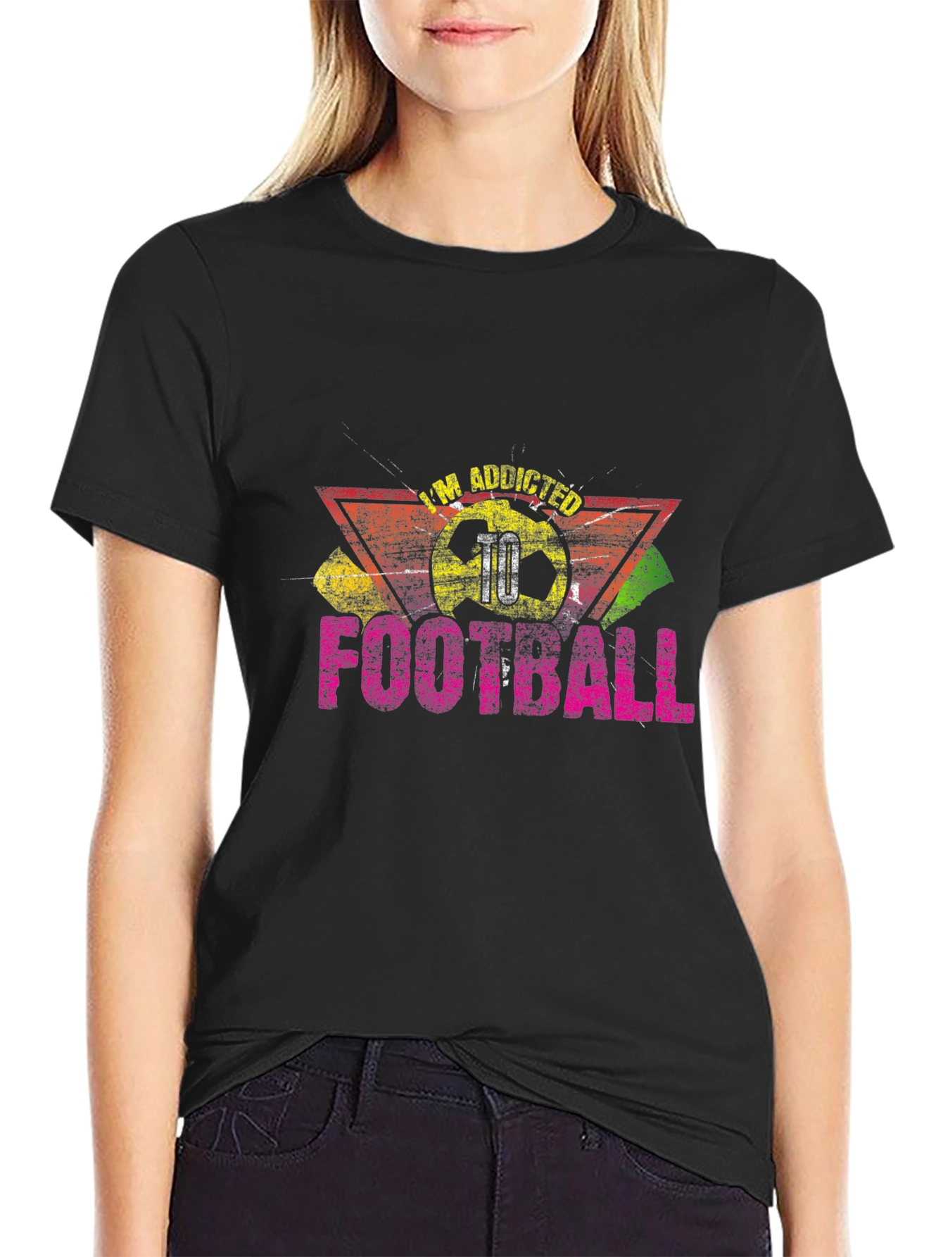 Im Addicted Football T-Shirt - Black