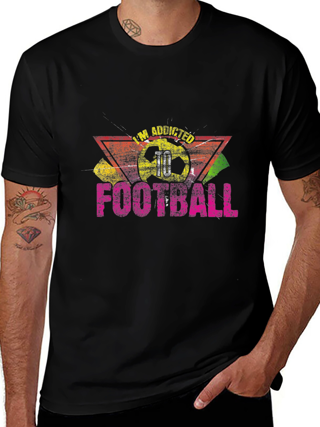 Im Addicted Football T-Shirt - Black