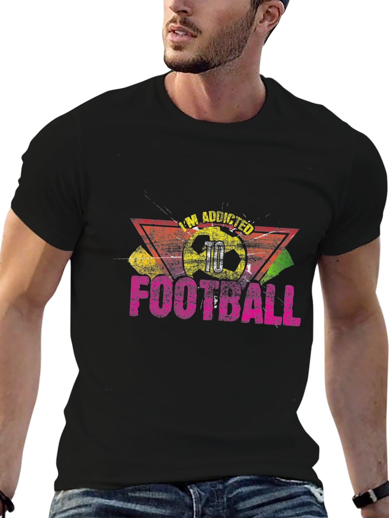 Im Addicted Football T-Shirt - Black