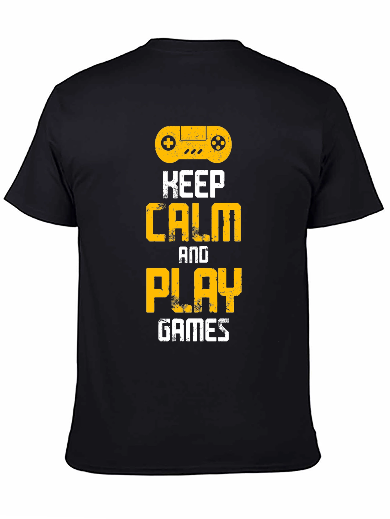 Keep Calm and Play Games Black T-Shirt