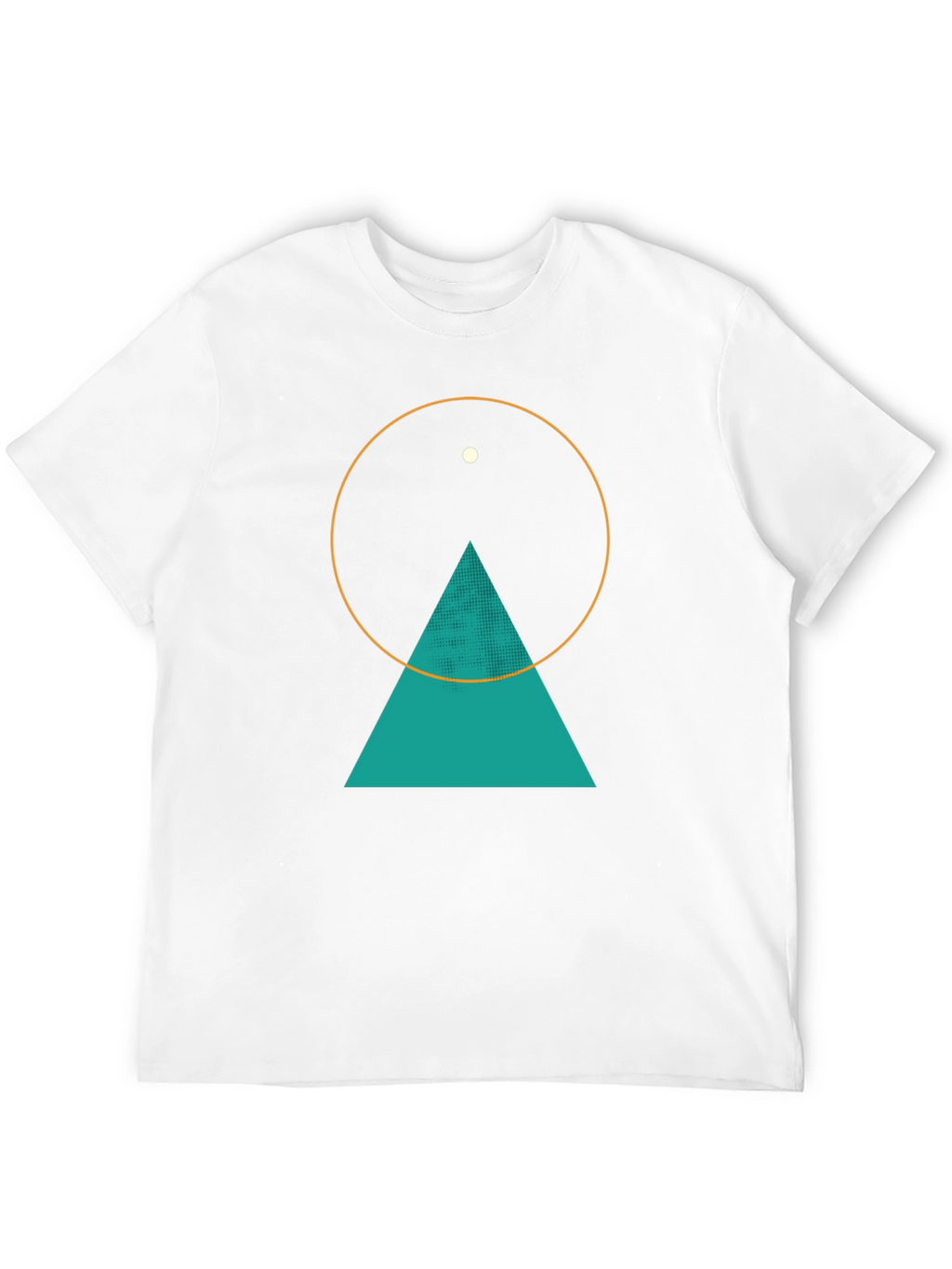 Geometric Graphic Tee - Circle Triangle & Dot Design
