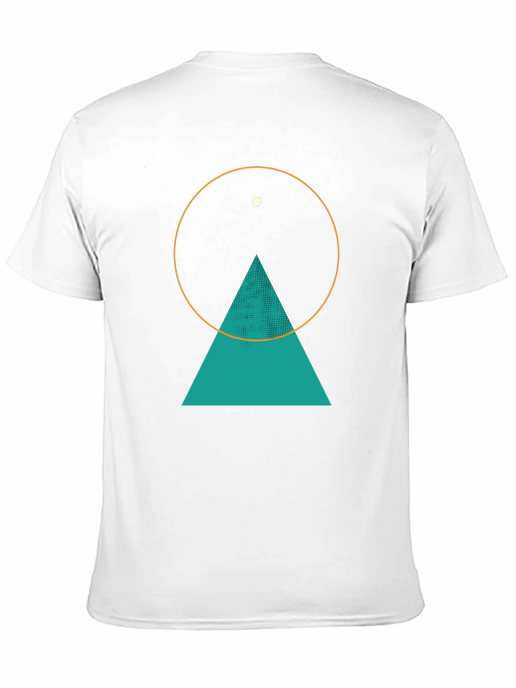 Geometric Graphic Tee - Circle Triangle & Dot Design