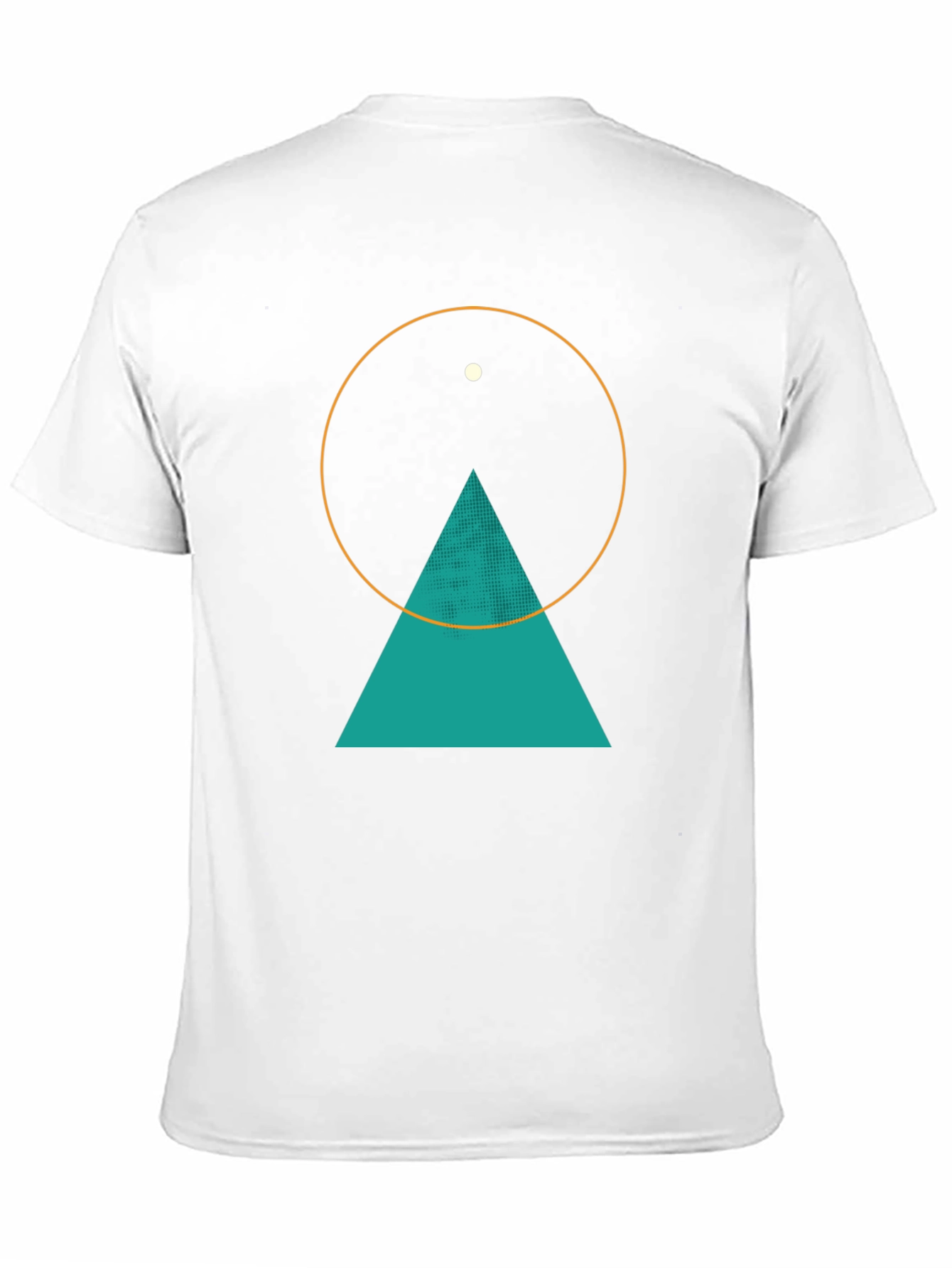 Geometric Graphic Tee - Circle Triangle & Dot Design