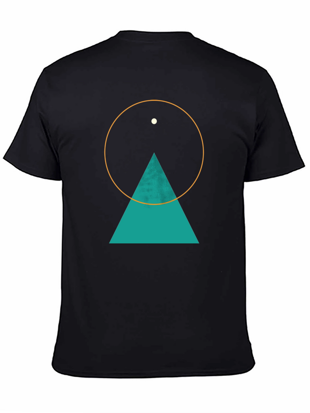 Geometric Graphic Tee - Circle Triangle & Dot Design