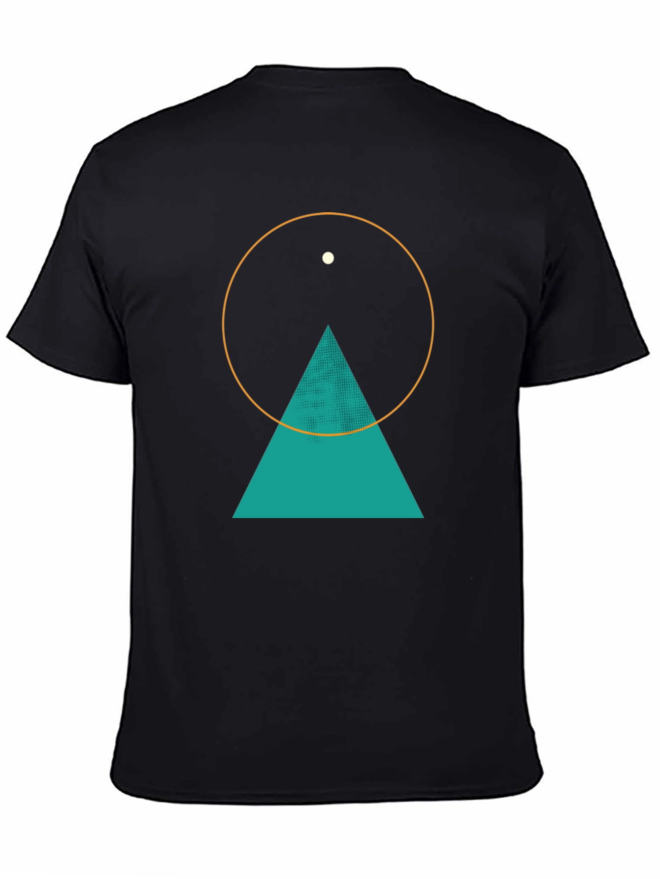 Geometric Graphic Tee - Circle Triangle & Dot Design