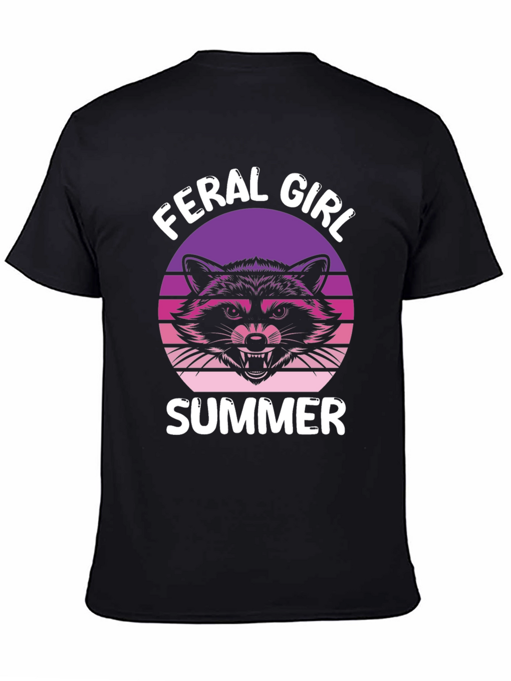Feral Girl Summer T-Shirt - Raccoon Graphic Tee