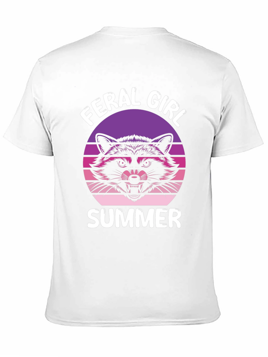 Feral Girl Summer T-Shirt - Raccoon Graphic Tee