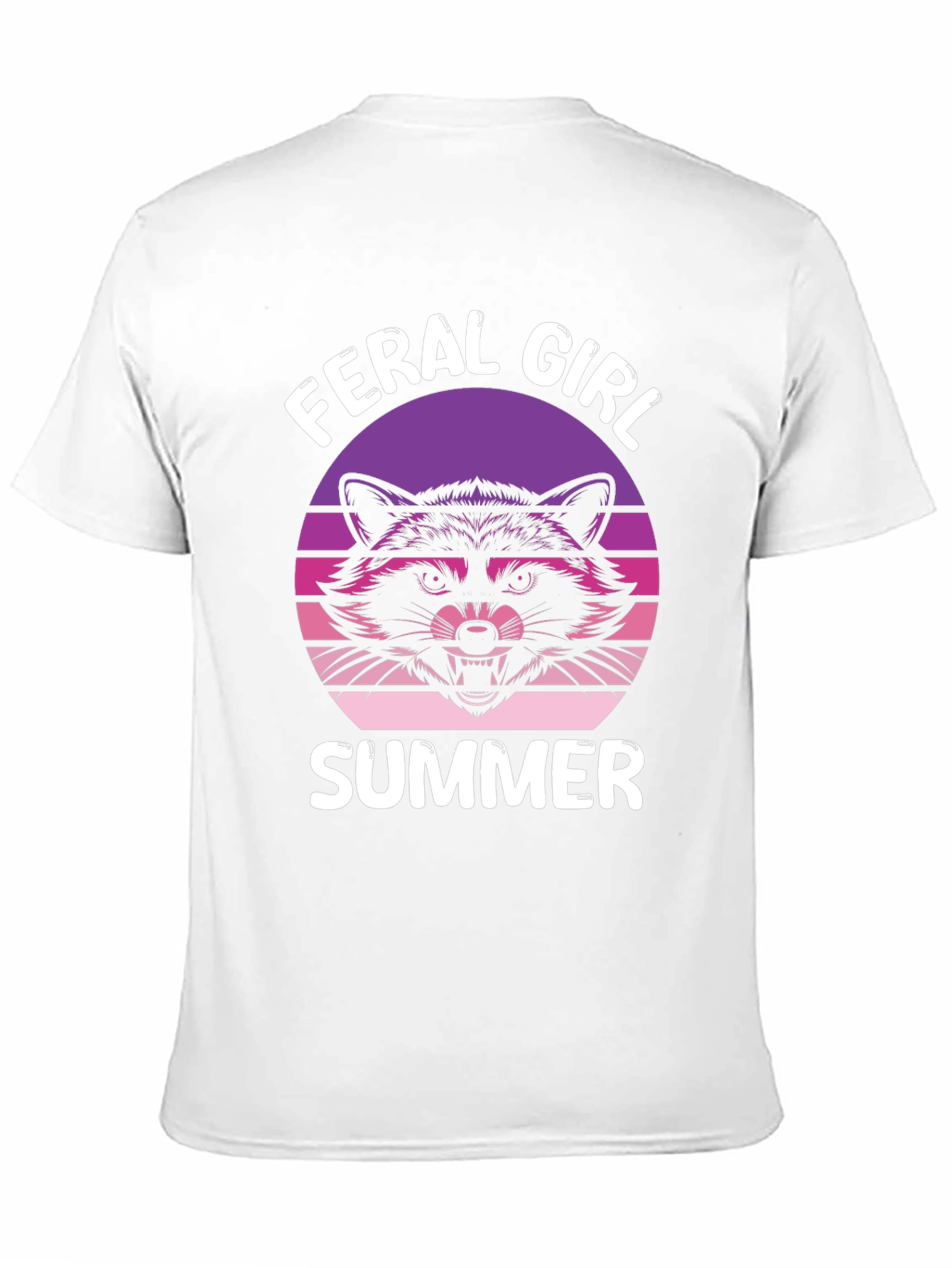 Feral Girl Summer T-Shirt - Raccoon Graphic Tee