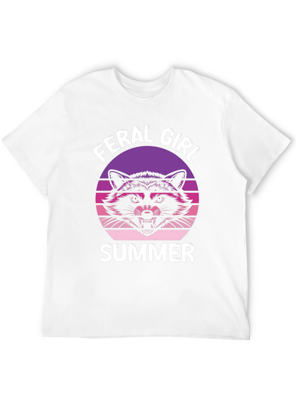 Feral Girl Summer T-Shirt - Raccoon Graphic Tee