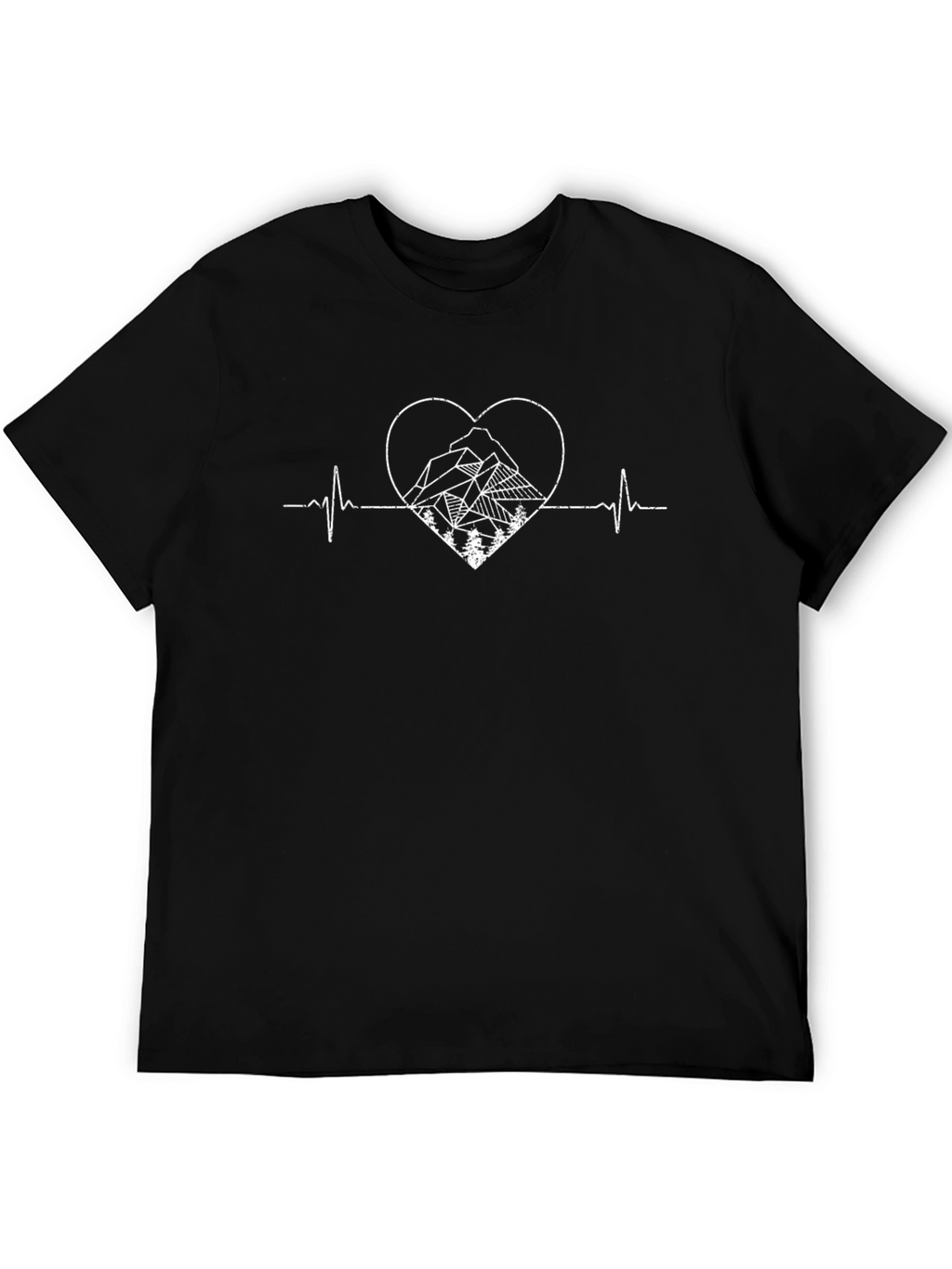 Mountain Heartbeat Graphic Tee - Black