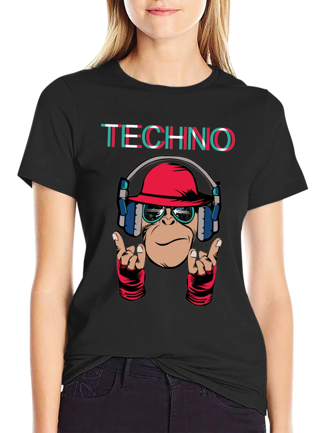 Techno Monkey Graphic T-Shirt