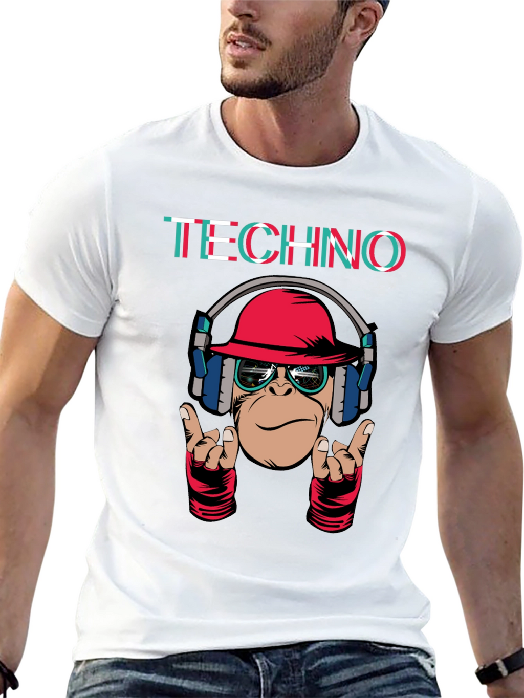 Techno Monkey Graphic T-Shirt