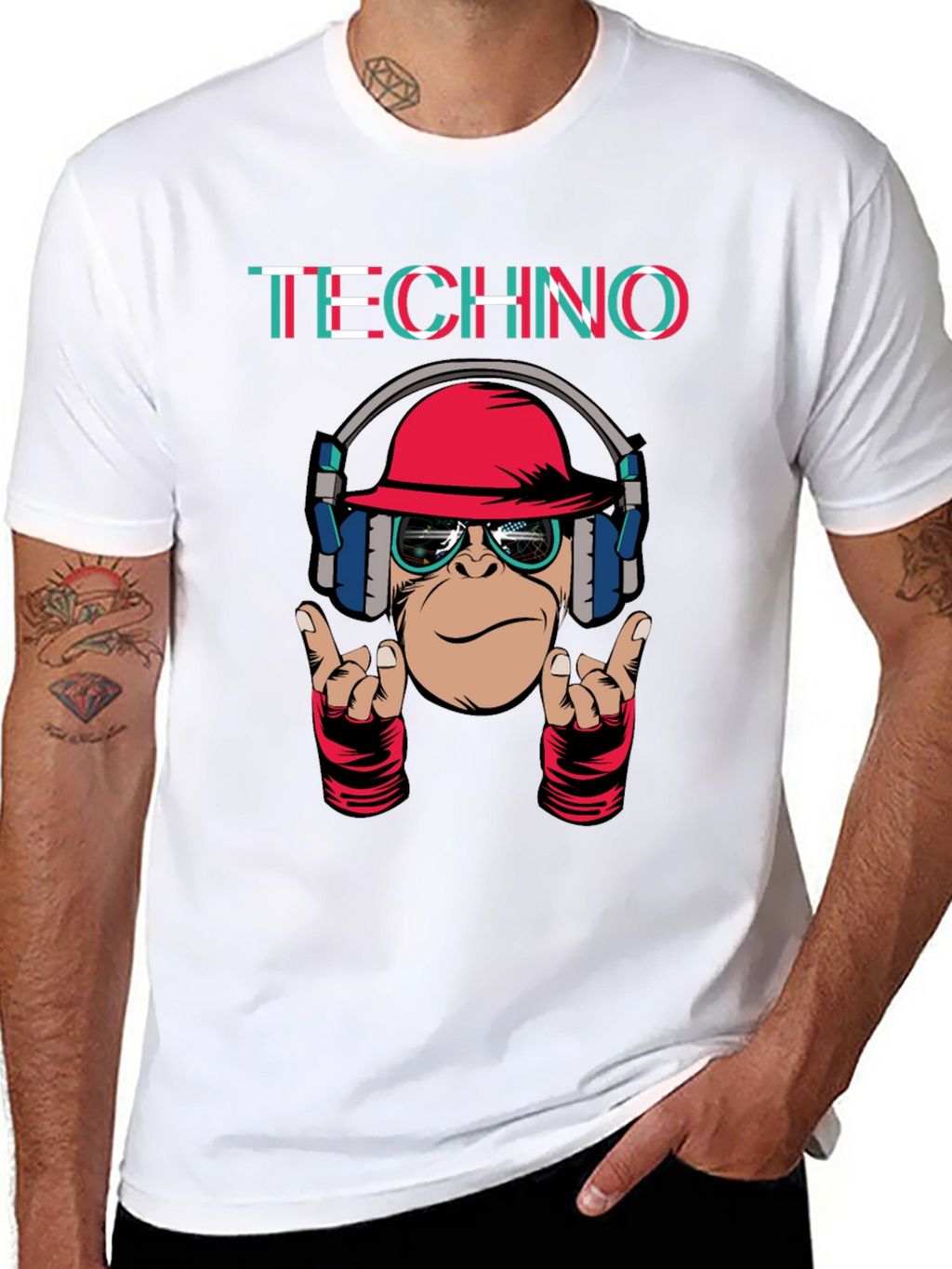 Techno Monkey Graphic T-Shirt