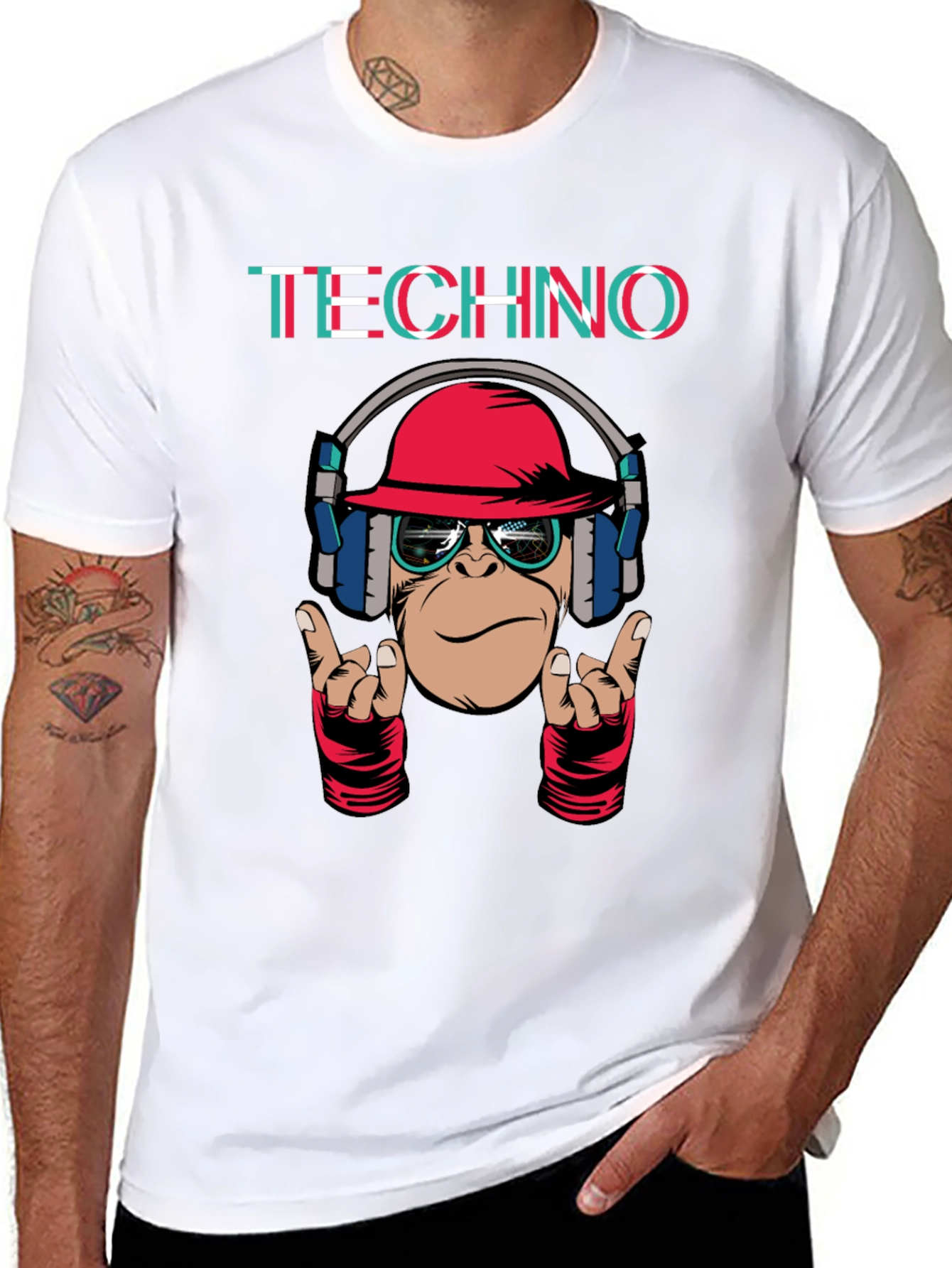 Techno Monkey Graphic T-Shirt