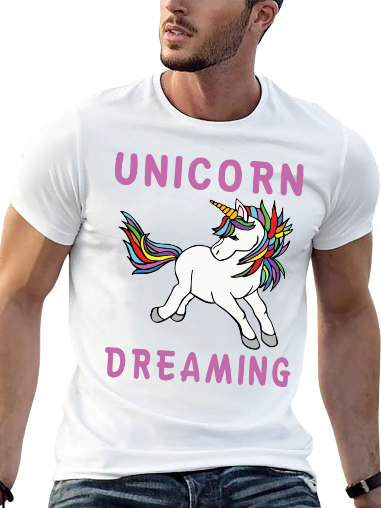 Unicorn Dreaming Black T-Shirt