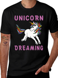 Unicorn Dreaming Black T-Shirt