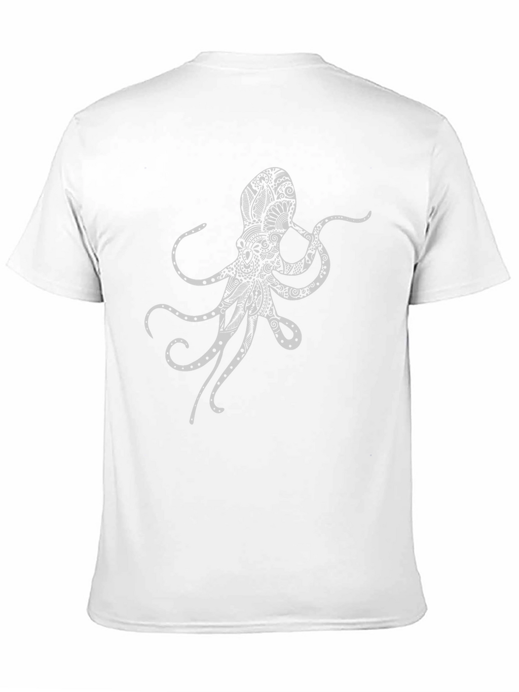 Octopus Art Graphic Black T-Shirt